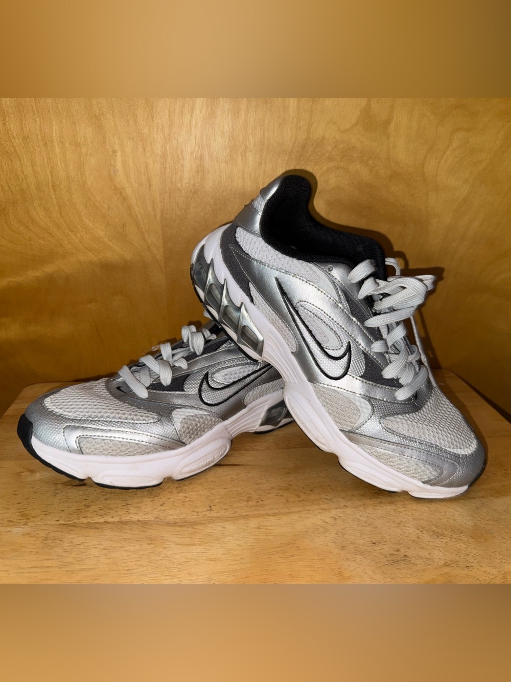Nike Kids Silver & White Athletic Sneakers